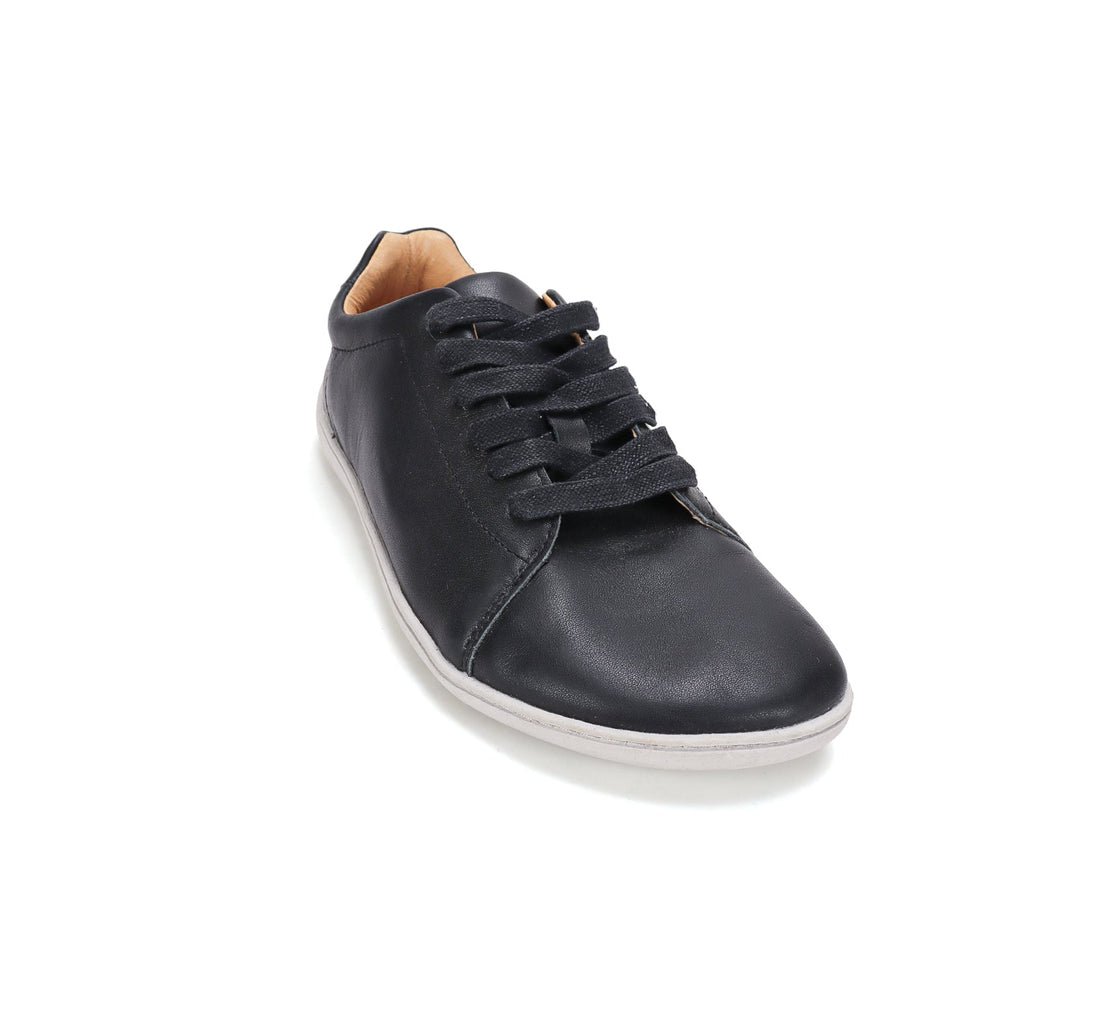 All black leather sneakers 088 - MyMara