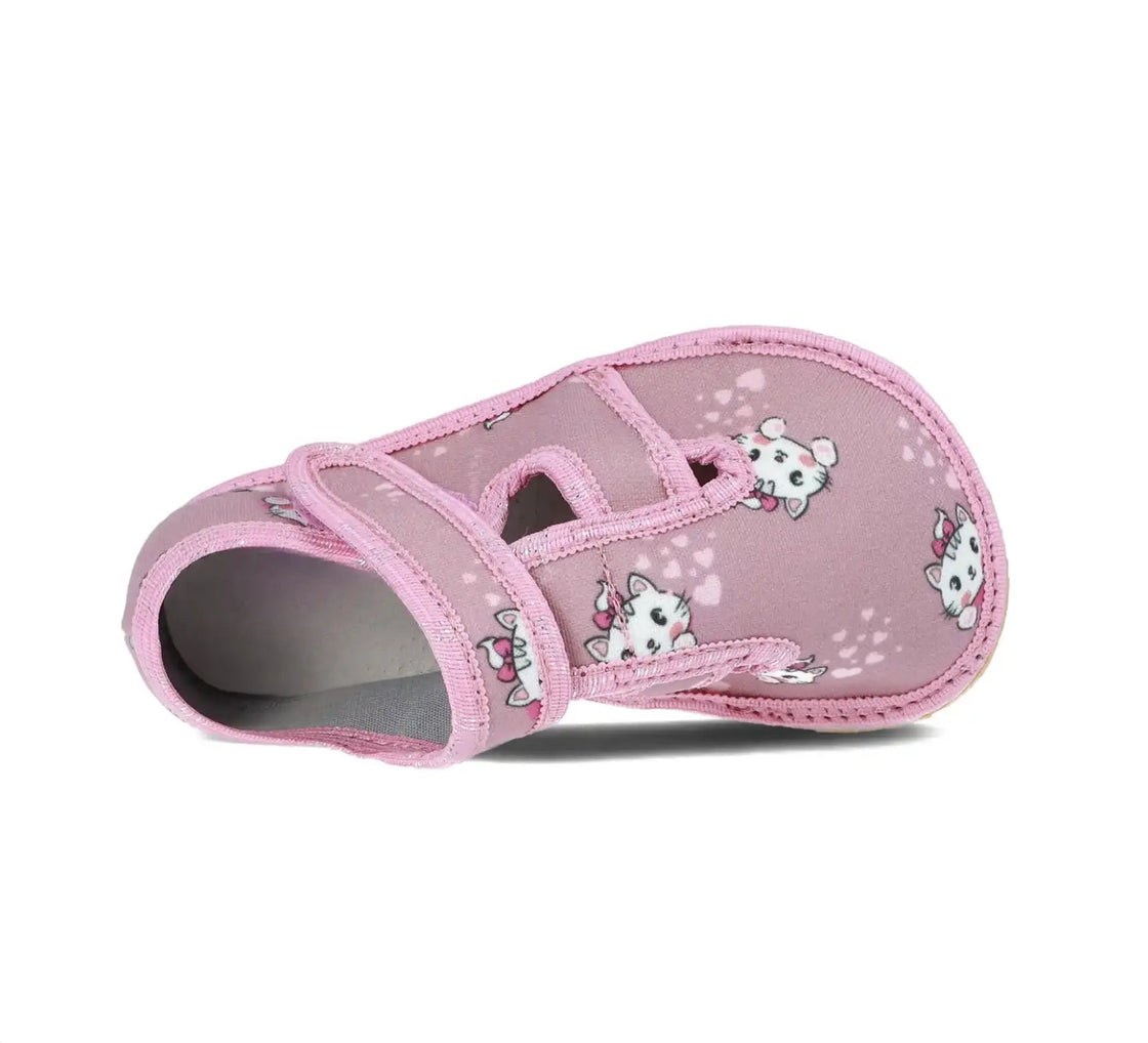 Kids Barefoot Slippers "Pink Cat" - MyMara